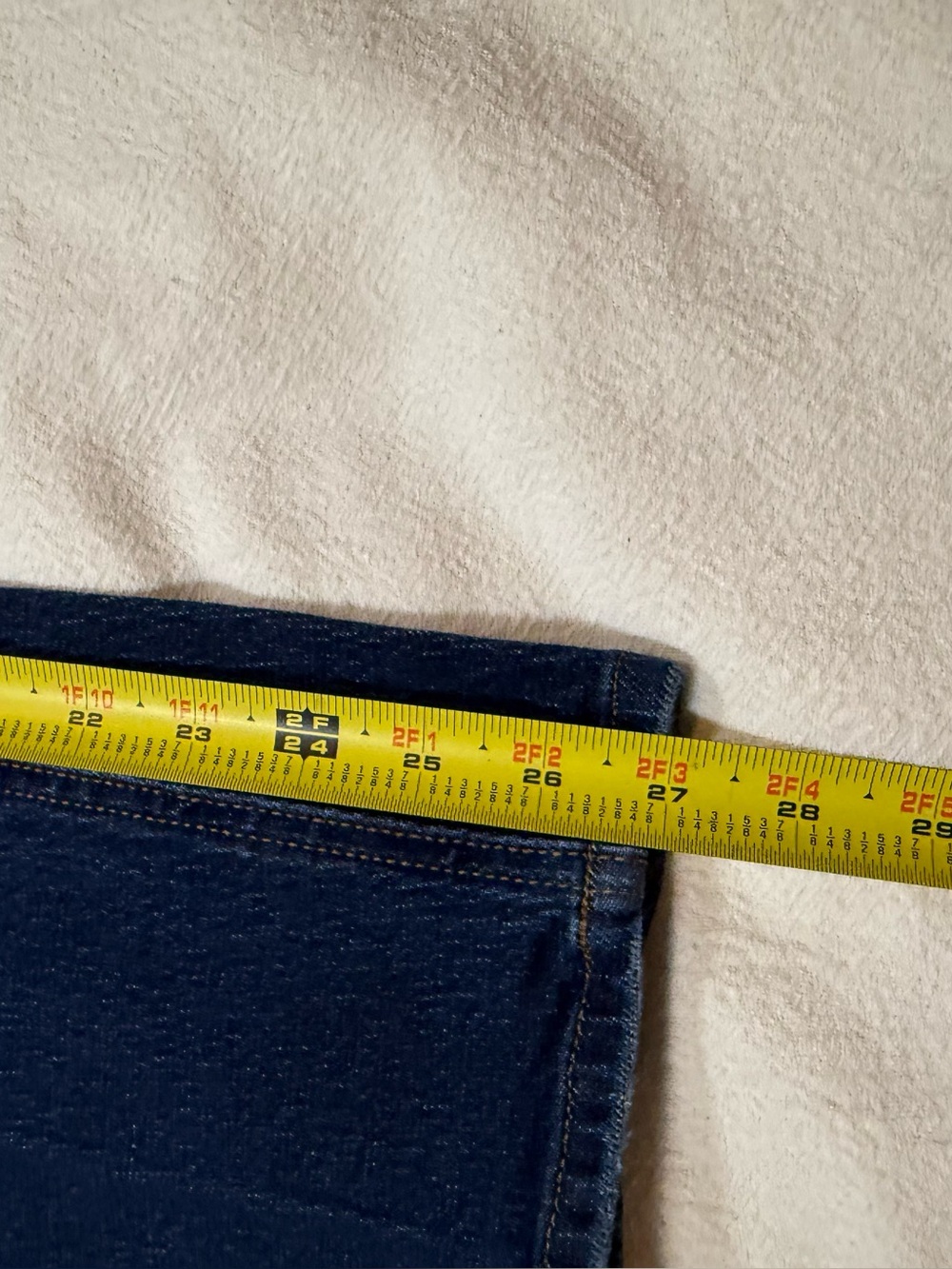Quince Bella Stretch Relaxed Straight Jeans Stormy Blue Size 25 Short Petite - Picture 12 of 12